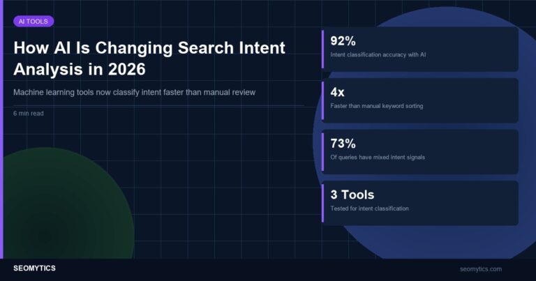 How AI Is Changing Search Intent Analysis in 2026 AI search intent analysis tools and workflow for SEO in 2026